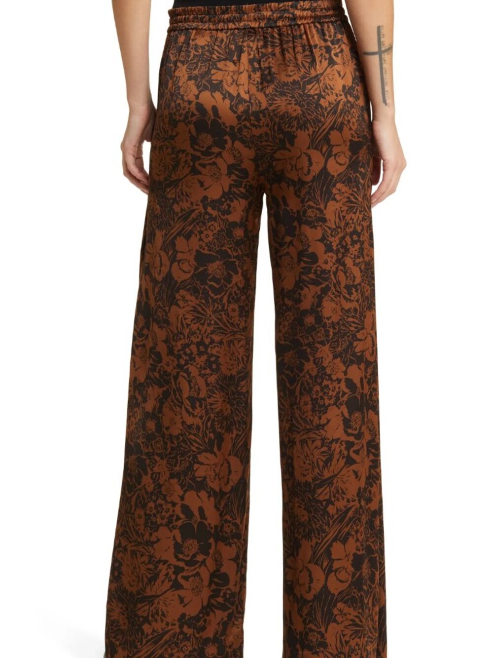 COS Floral Satin Wide Leg Pants - Size 2 - NWT - Picture 3 of 9